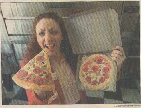 barbara with pizzas